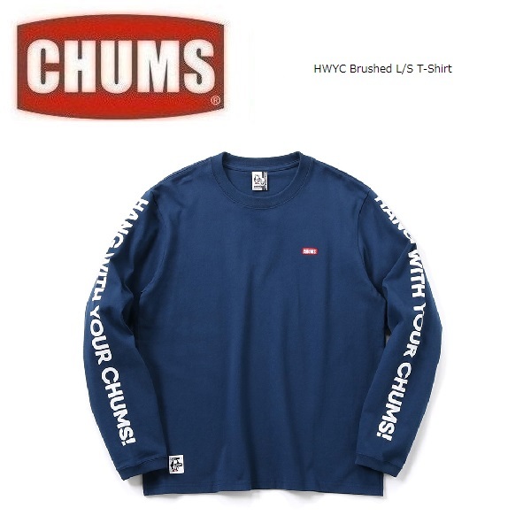 CHUMS Chums HWYC brush Delon g T-shirt navy M CH01-2305 men's long T outdoor camp 