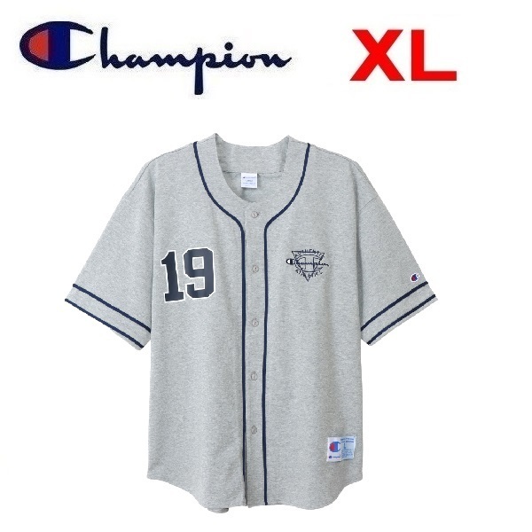 champion チャンピオン ヘビーウェイトベースボールシャツ OXグレー XL　C3-X319　メンズ　半袖　Ｔシャツ
