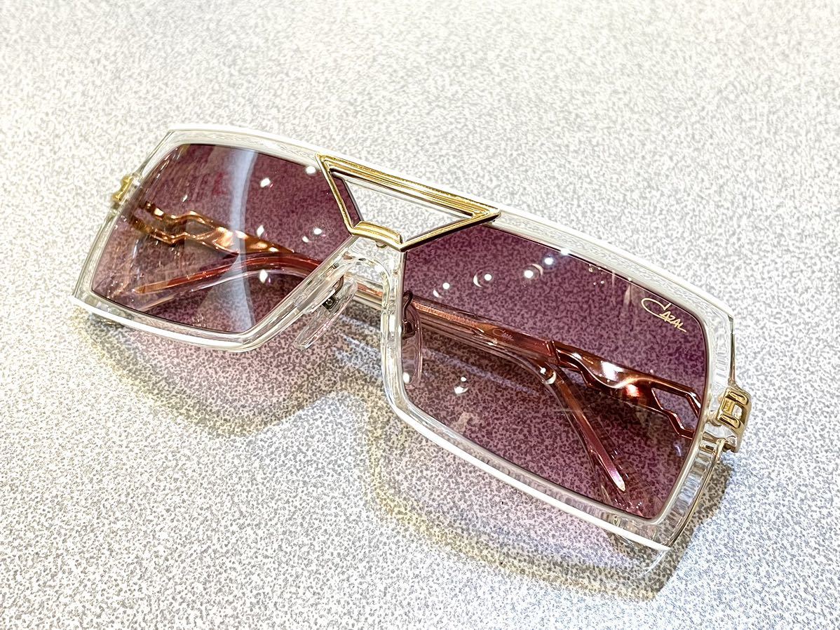 新品　CAZAL LEGENDS カザール　レジェンズ　ドイツ製　サングラス　紫外線カット　UVカット　スケルトン　透明　 MOD.8509