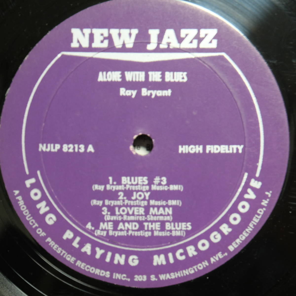 New Jazz【 NJLP 8213 : Alone With The Blues 】Ray Bryant_画像5