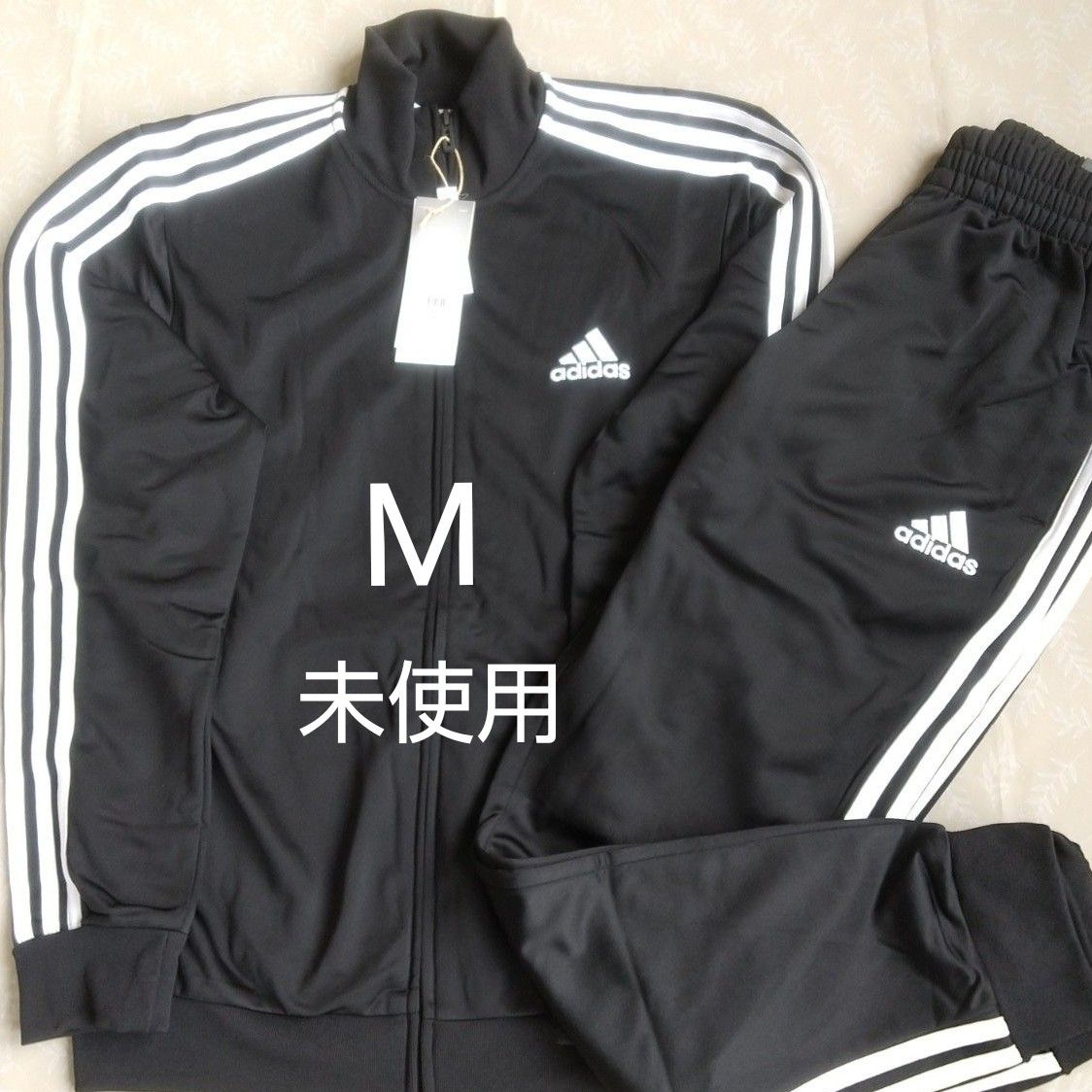 adidas ジャージ 上下セット メンズ M 黒 未使用｜Yahoo!フリマ