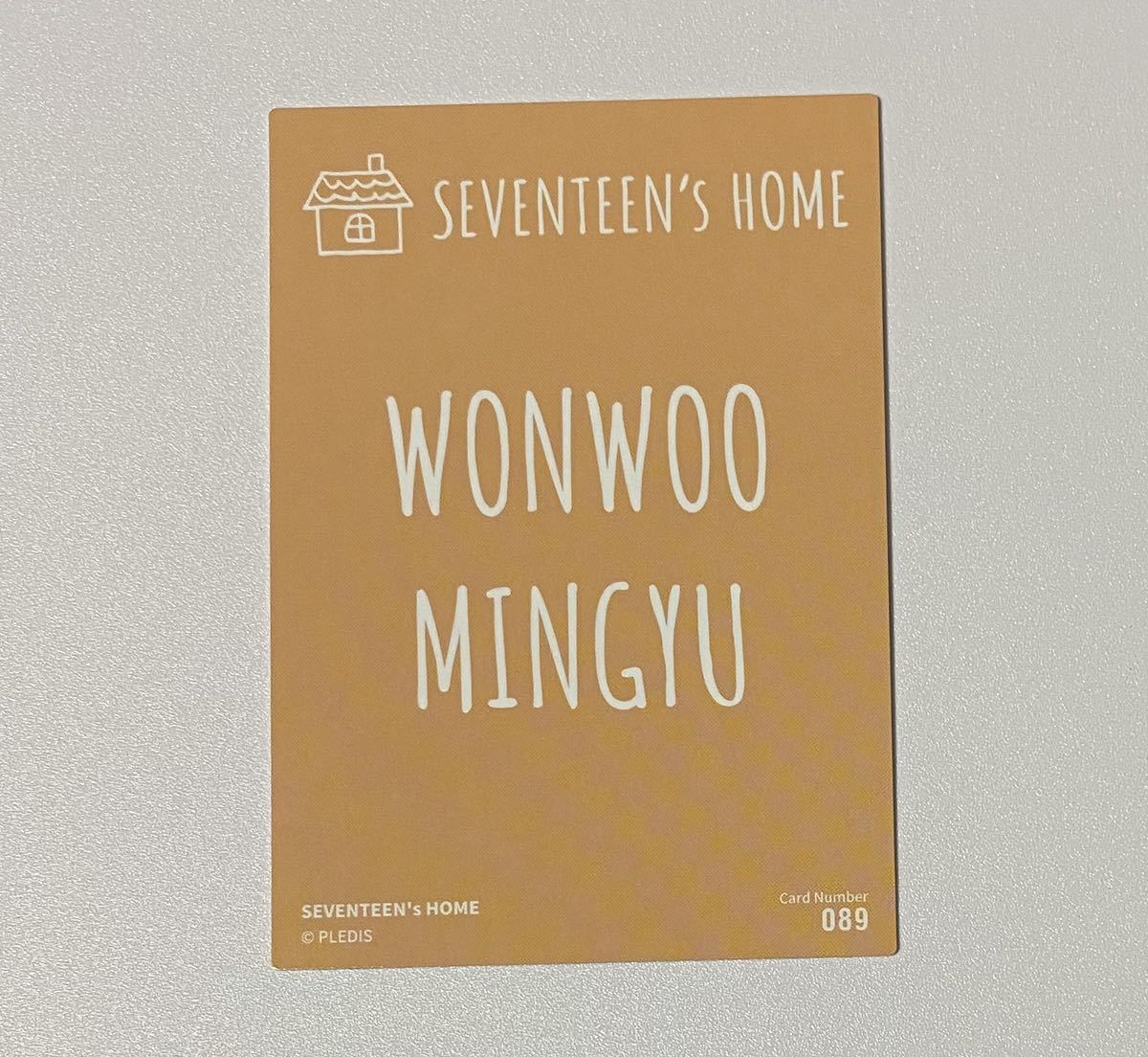 SEVENTEENmingyuwonSEVENTEEN*s HOME пара коллекционные карточки 089 MINGYU WONWOO Photocard