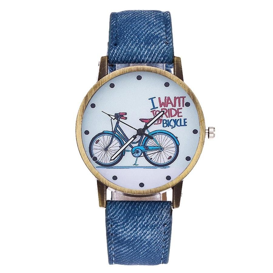 【 送料当社負担 】ユニセックス　レディース　メンズ　アナログ クォーツ時計　自転車　ジーンズ　カジュアル　シンプル 腕時計 UN-F_画像2