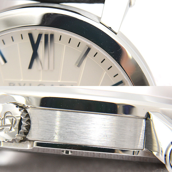 ブルガリ 時計 メンズ ソティリオ レトログラード 125周年記念モデル ホワイト文字盤 自動巻き ステンレス BVLGARI SB42SDR SS 中古_画像5