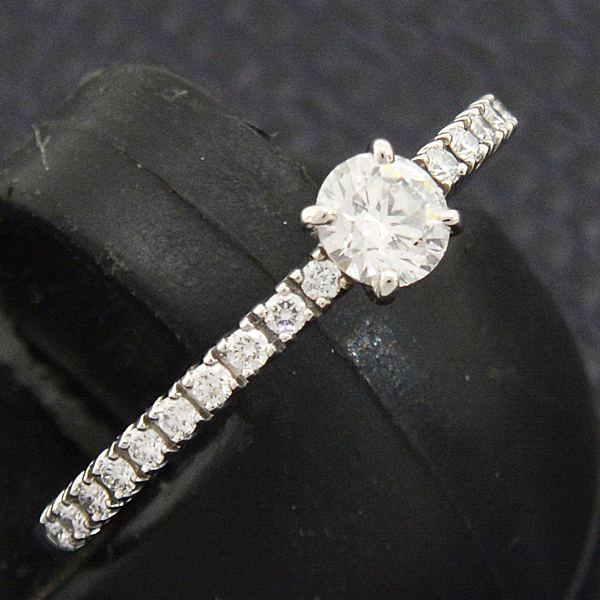  Cartier ring lady's diamond ring 48 number 8 number 0.19ct E-VVS1-EX platinum Cartier PT950 used 