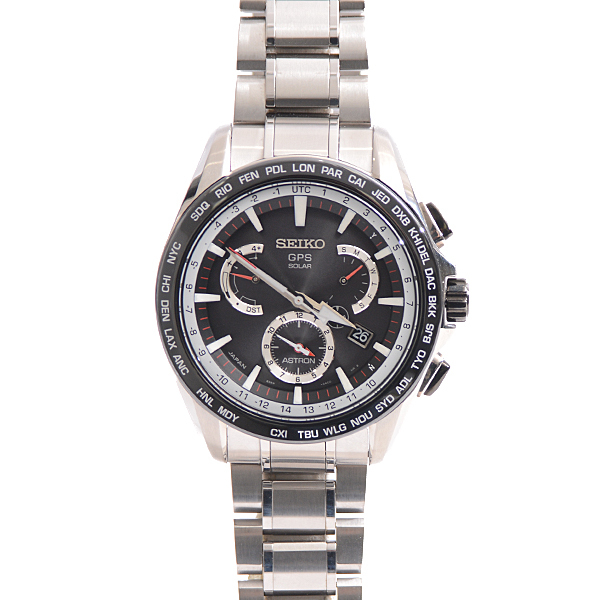 セイコー 腕時計 メンズ アストロン デュアルタイム ソーラー SS×CE SEIKO SBXB051 8X53-0AD0-2 中古