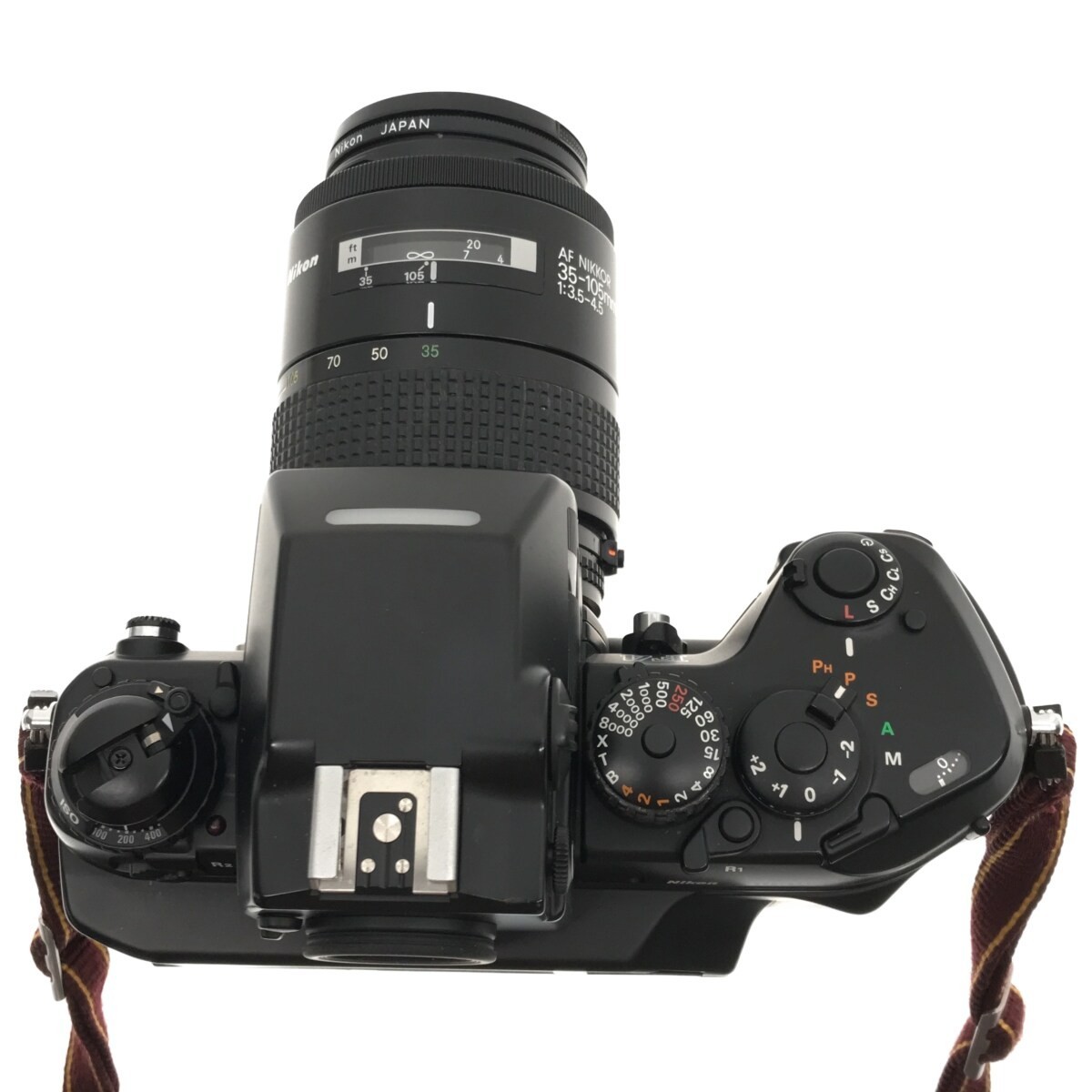 【動作美品】Nikon F4S NIKKOR 35-105 F3.5-4.5 ニコン 高級AF一眼レフ MB-21 コントロールバック MF-23 説明書 レンズ ブラック C3779_画像4