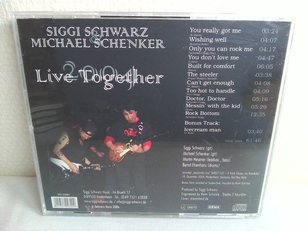 【CD】SIGGI SCHWARZ ＆ MICHAEL SCHENKER　★Live Together 2004_画像2