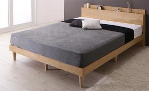 すのこベッド セミダブルベッド ベッド すのこ ベット グレー 木製 マルチラススーパースプリングマットレス付き ナチュラル