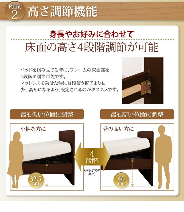 男女兼用 ウレタンマットレス付き シンプル電動ベッド お客様組立 2