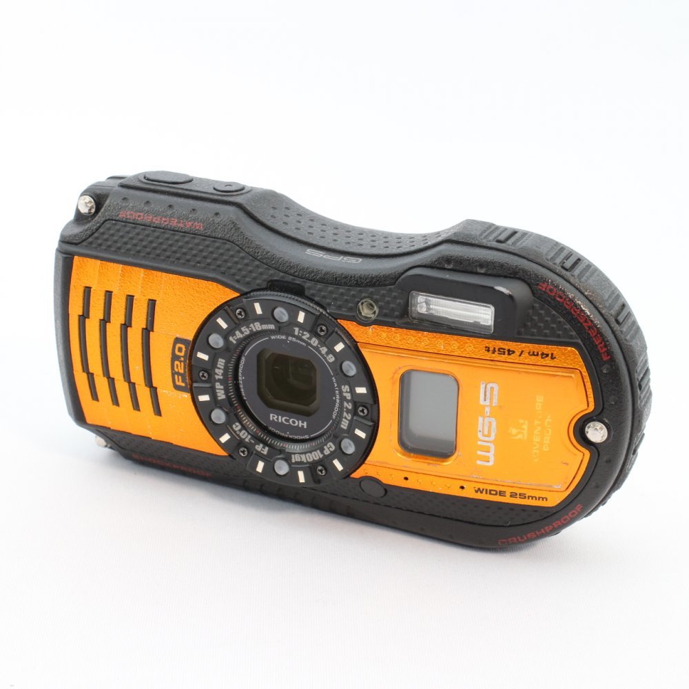 RICOH 防水デジタルカメラ WG-5GPS オレンジ 防水14m耐ショック2.2m耐寒-10度 RICOH WG-5GPSOR 04662