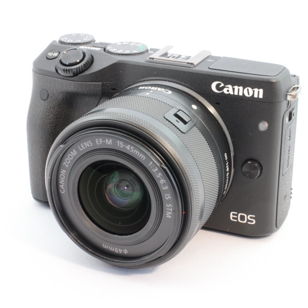 新品即決 M3 EOS ミラーレス一眼カメラ Canon レンズキット(ブラック