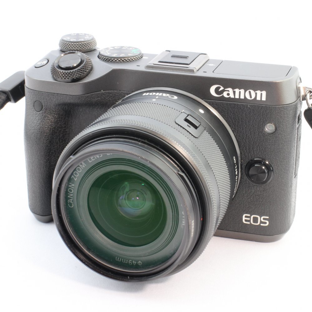 Canon ミラーレス一眼カメラ EOS M6 レンズキット(ブラック) EF-M15-45mm F3.5-6.3 IS STM 付属 EOSM6BK-1545ISSTMLK