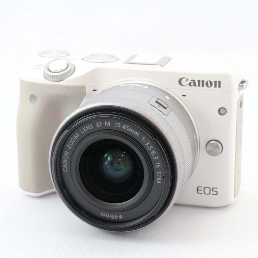 超人気の M3 EOS ミラーレス一眼カメラ Canon レンズキット(ホワイト