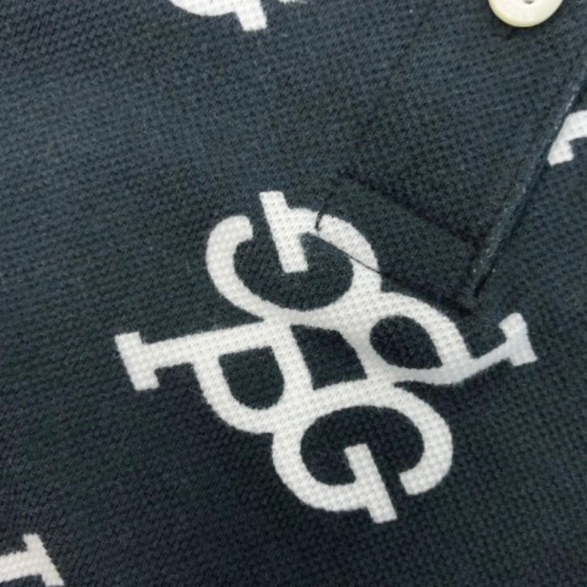 PEARLY GATES パーリーゲイツ 半袖 ポロシャツ ロゴ PG総柄 0 ゴルフ ウェア ブラック
