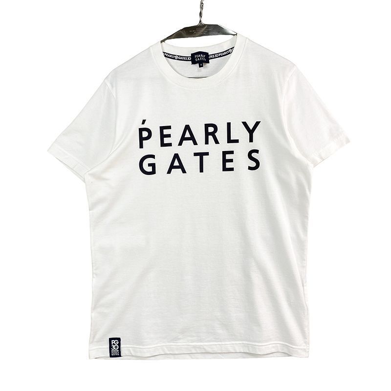 PEARLY GATES パーリーゲイツ 半袖Ｔシャツ ホワイト 4 30周年 メンズ ゴルフウェア 2309‐NP‐2313‐G08