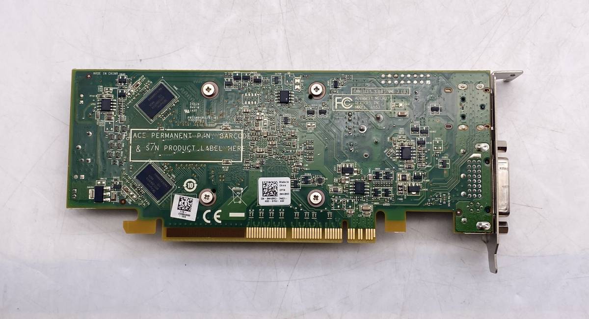 #G047 AMD Radeon R5 240 DDR3 1GB Displayport/DVI-I ロープロ専用 グラフィックボード 動作確認済_画像2