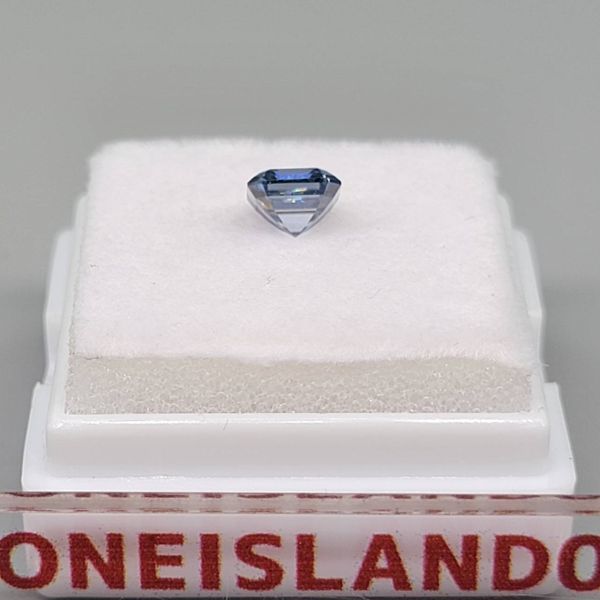 ラボ ビビッドブルーダイヤモンド 0.6ct アッシャーカット 宝石 鉱石 希少 輝き 高品質 宝石シリーズ スクエア形状 モアッサナイト C446_画像6