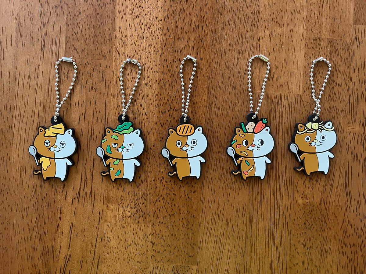 CoCo壱 ココイチ ネコイチ オリジナルアクリルキーホルダー コンプ CoCo壱番屋 ココ壱 ココイチ ネコイチ NeCo壱 オリジナルラバー