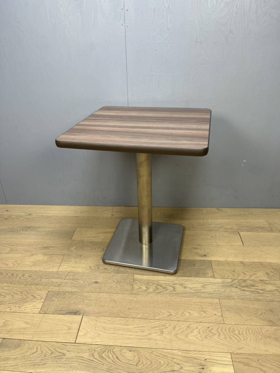 スクエアテーブル　カフェテーブル　サイドテーブル　正方形　W600×D600　①_画像1