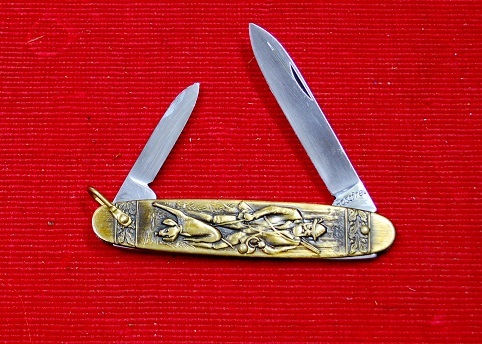 No.S-1 Vintage Solingen Pocket/Pen Knife W/Hunter & Dog　２Blades　 Germany_画像1