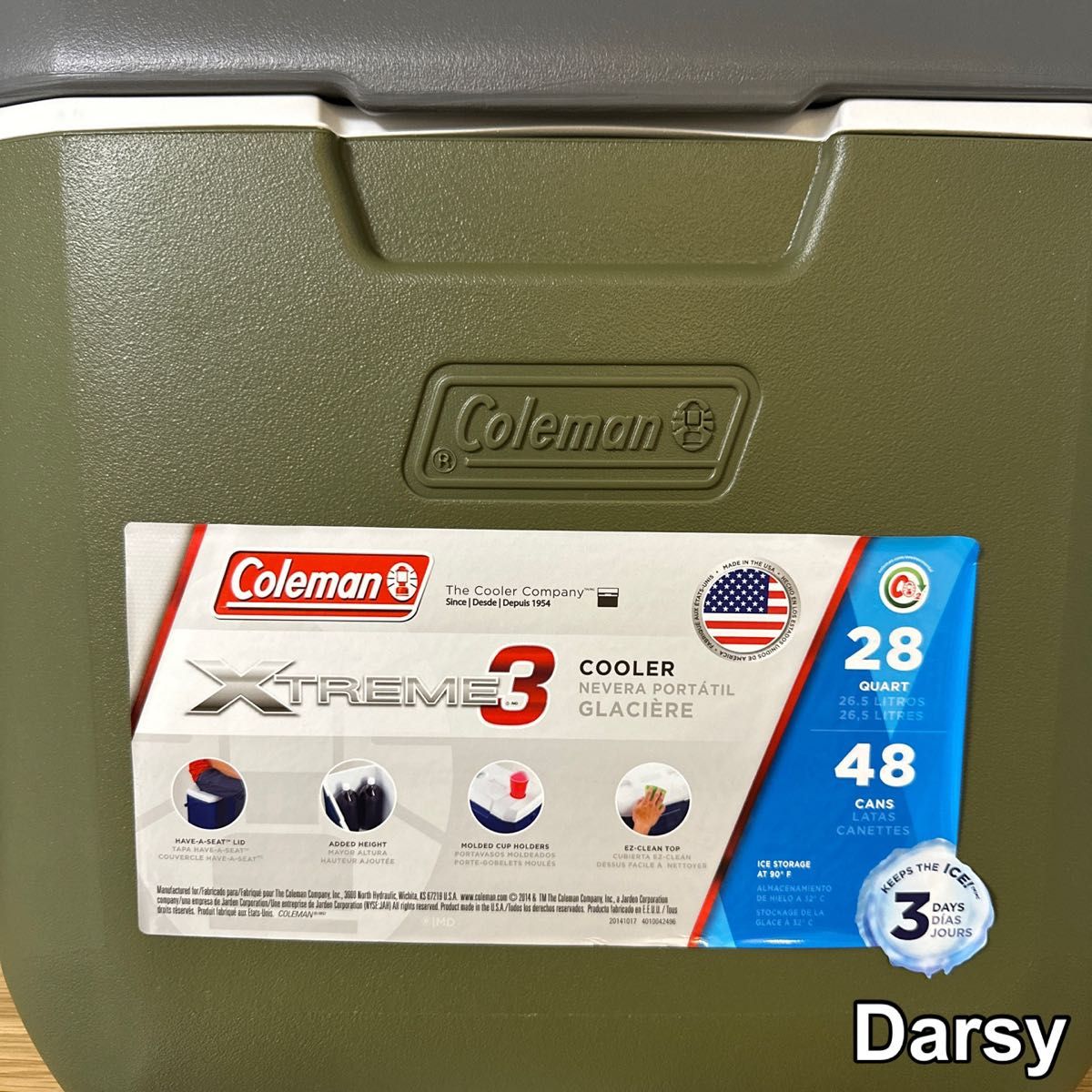 新品未使用】Coleman(コールマン)エクストリーム3 クーラー 28Qt