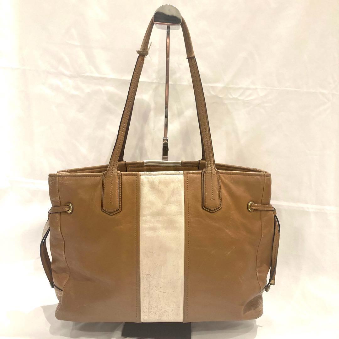 COACH コーチ トートバッグ ショルダーバッグ カバン レザー ブラウン