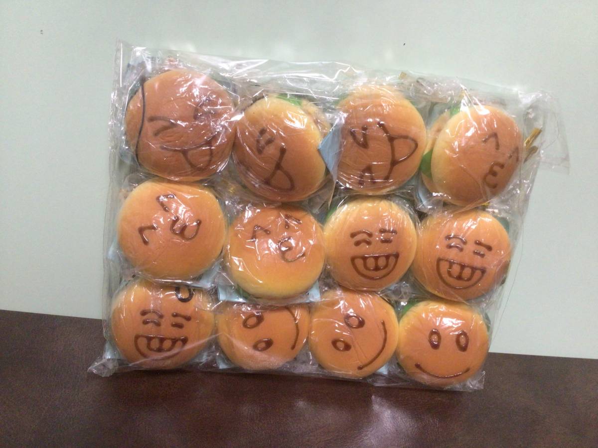 ⑤② new goods *..-. fragrance . make soft handle burger. strap squishy 4 kind each 3 piece total 12 piece set game center gift 