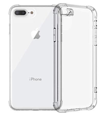 iphone7 Plus/iphone8 plus クリア ラバー シリコン ケース ショック軽減 カバークリアケース 保護カバー 透明 衝撃吸収_画像1