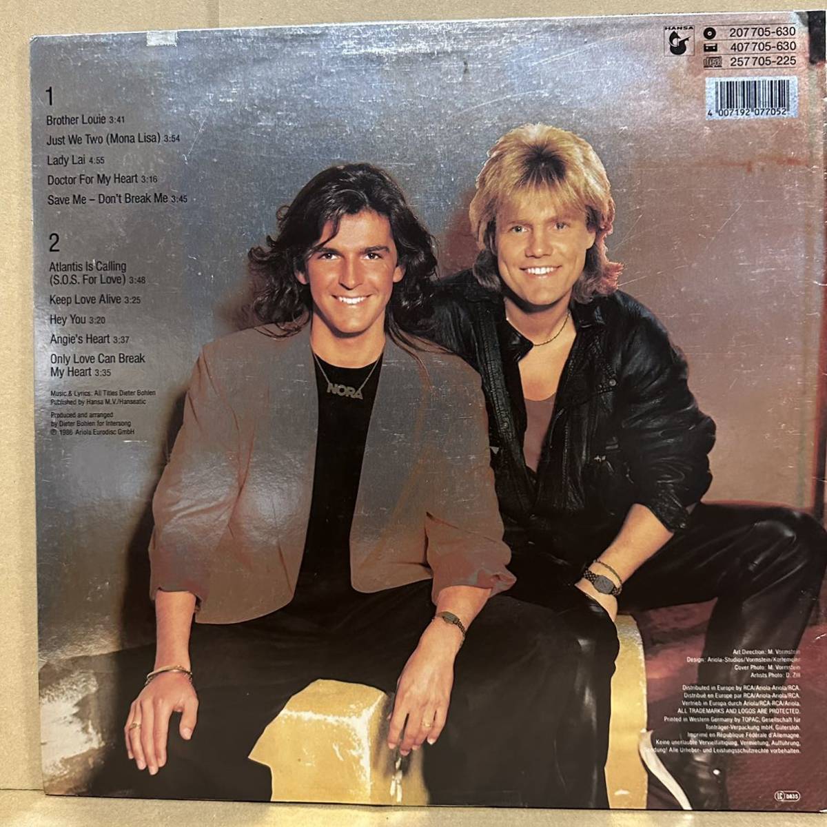 【LP】 MODERN TALKING / READY FOR ROMANCE (The 3rd Album)　※ BROTHER LOUIE / ATLANTIS IS CALLING　他_画像2