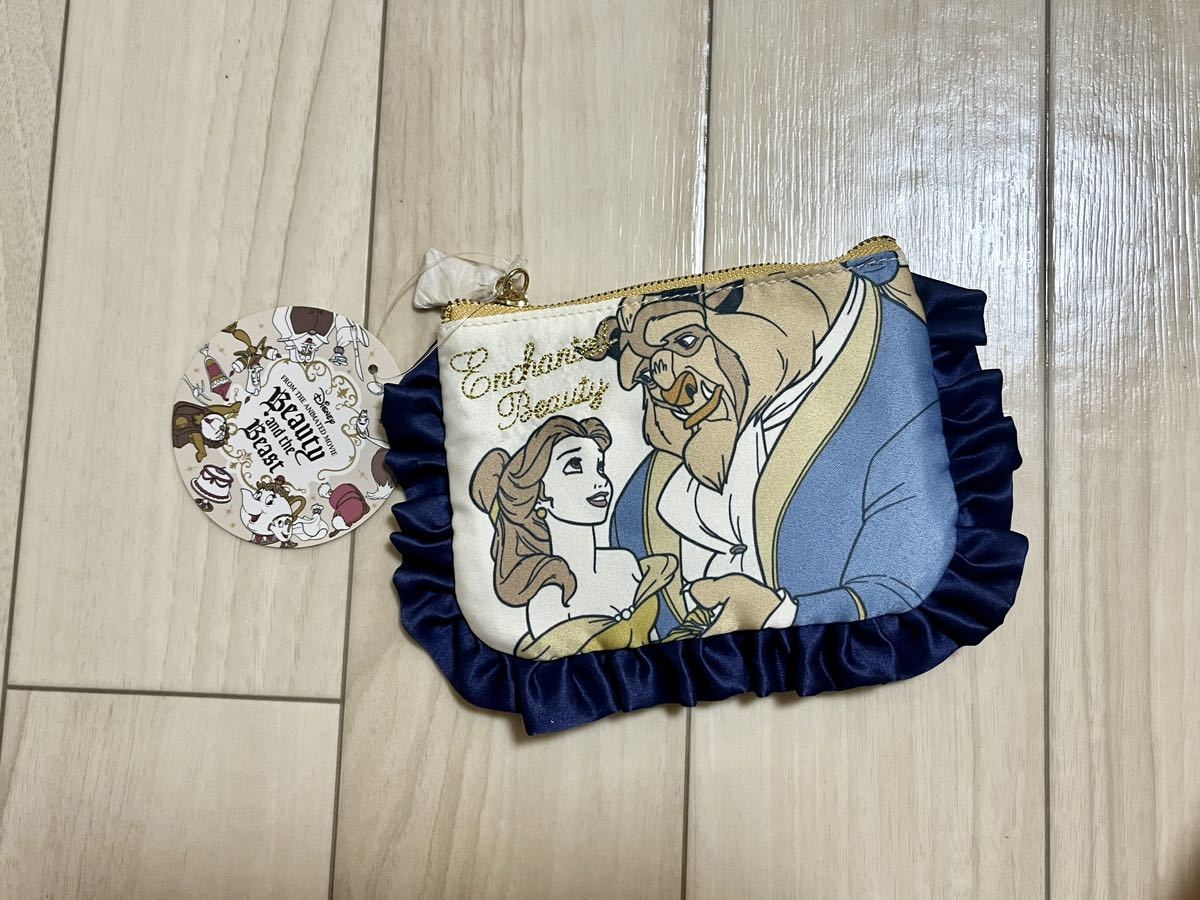 [ tag attaching unused ] Disney Beauty and the Beast tissue pouch case Mini pouch pouch tissue inserting 