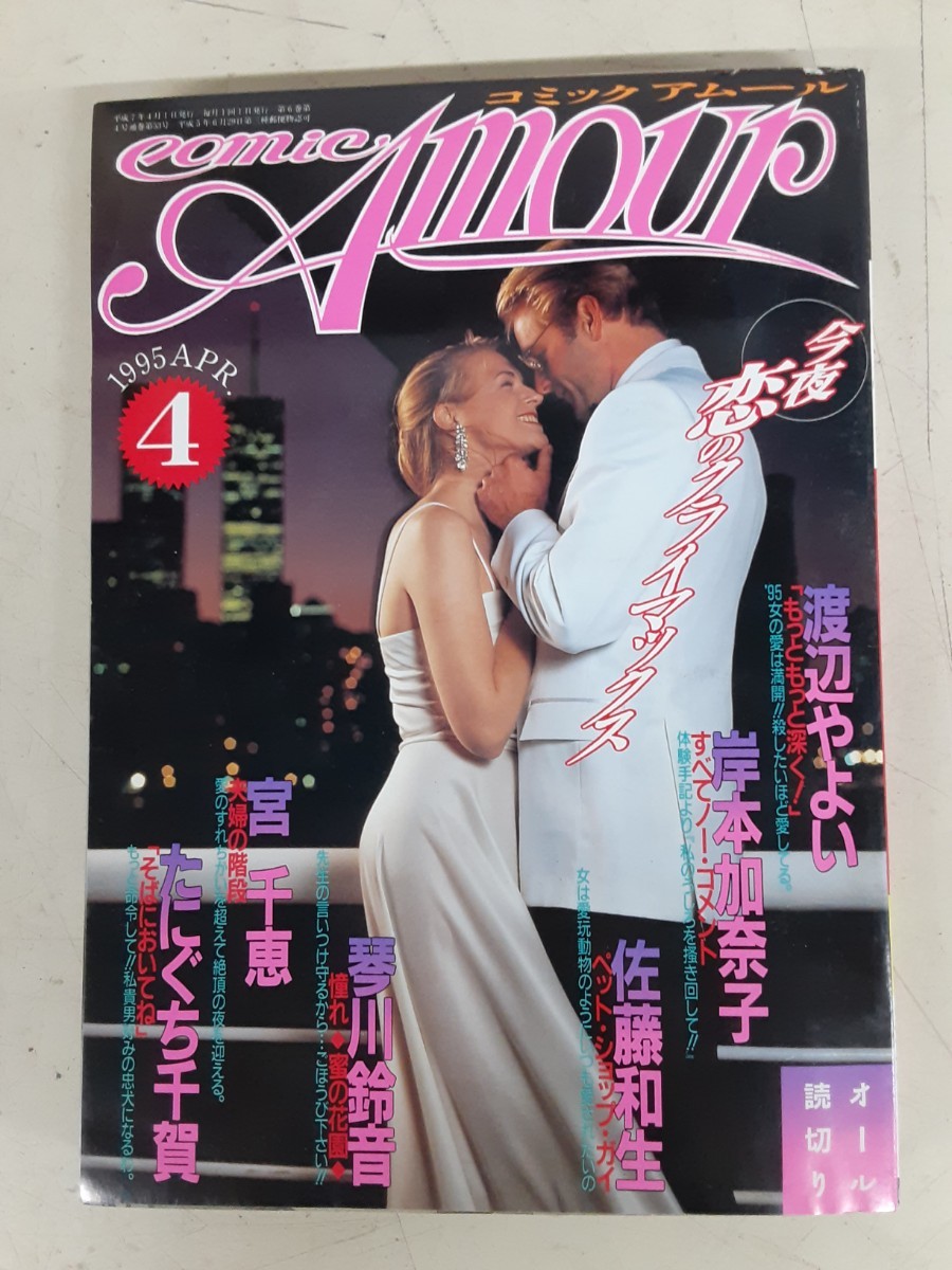a6] comics amour 1995.4 all . cut . Watanabe Yayoi .book@... Sato Kazuo other sun publish book@, magazine manga, comics comics for women 
