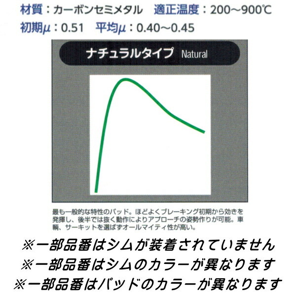 DIXCEL RAブレーキパッドR用 FD2シビック 除くタイプR 05/9～_画像3