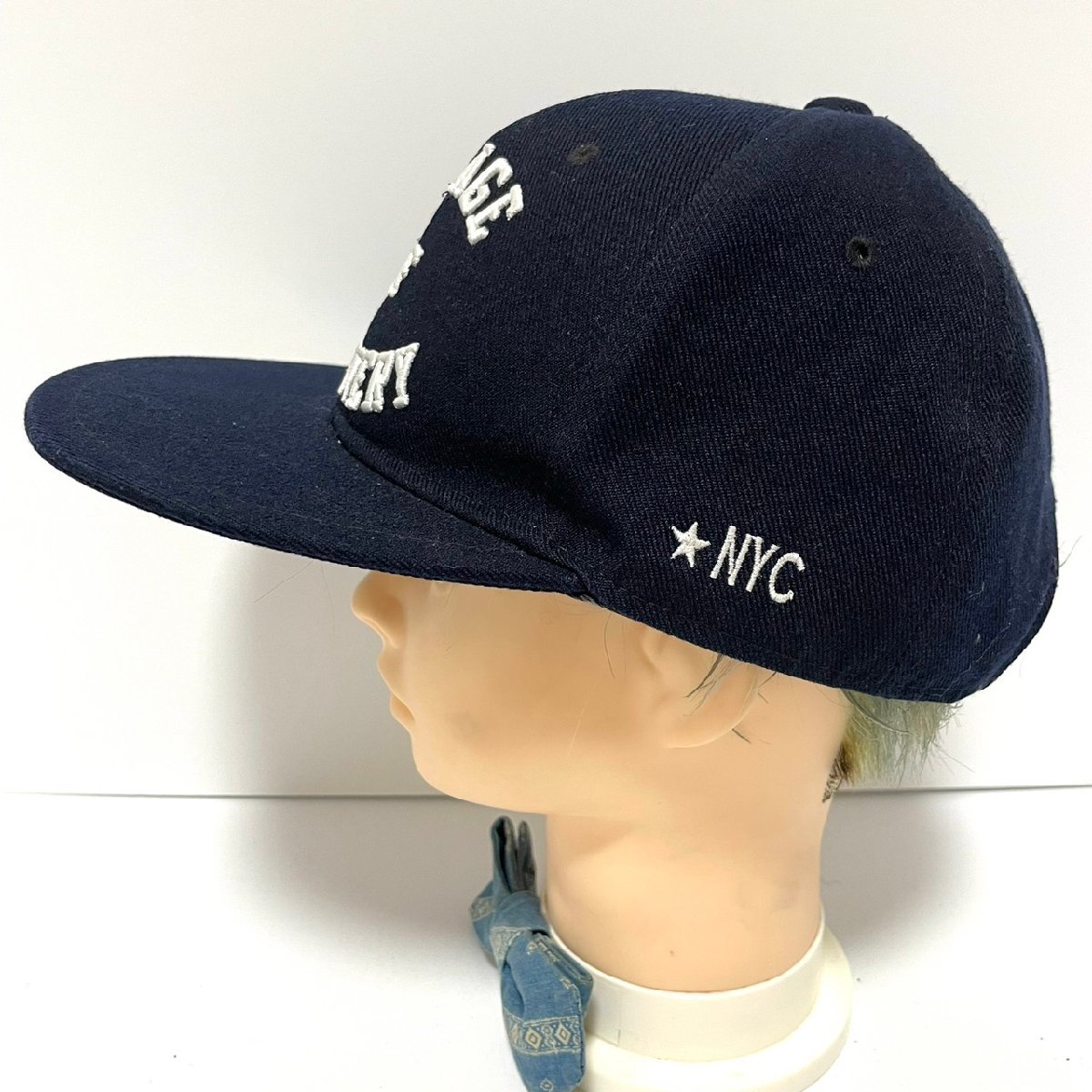 (^w^)b ヒデトレーディング キャップ 帽子 CAP ネイビー HIDETRADING VOYAGE OF DISCOVERY NYC メッセージ スナップバック C0500EEの画像3