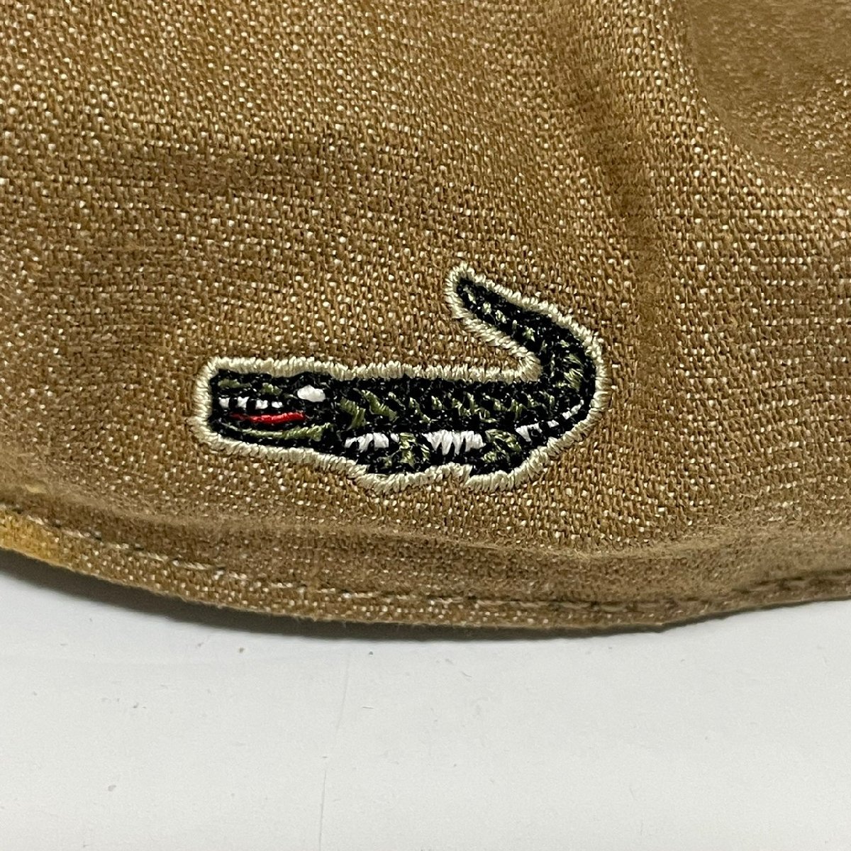 (^w^)b クロコダイル キャップ 帽子 CAP キャメル Crocodile ロゴ 刺繍 シンプル カジュアル アイレット 通気性 ベルト 調節 可能 C0488EE_画像8