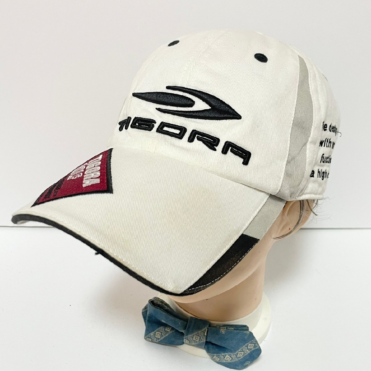 (^w^)btigola Golf колпак шляпа белый TIGORA GOLF цельный Logo вышивка japa-na спорт "дышит" липучка ремень ML 58.C0335EE