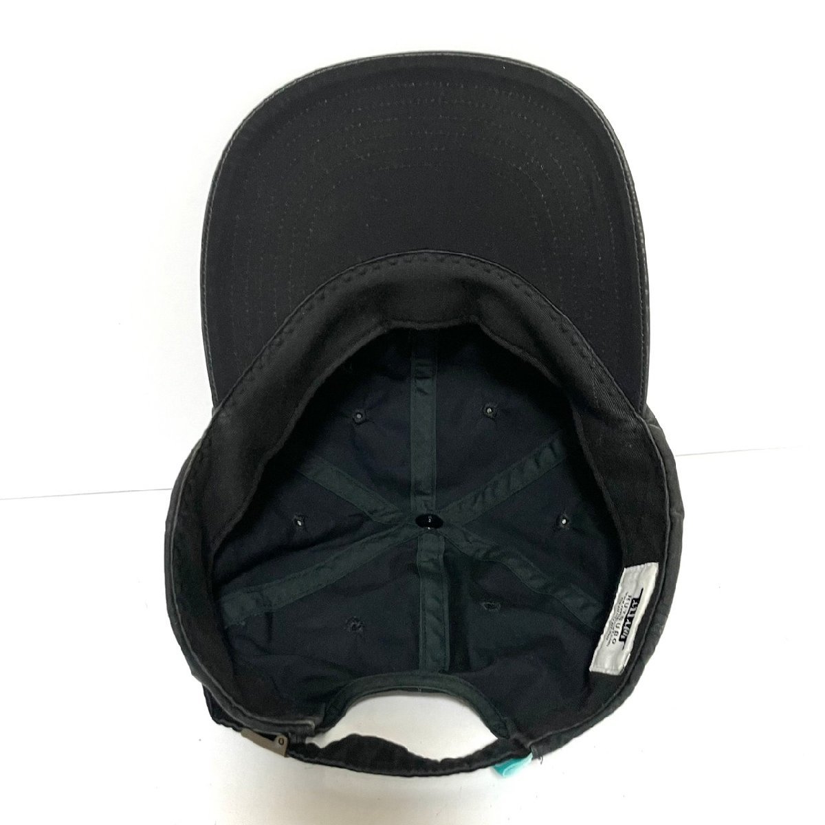 (^w^)b 日本製 坩堝 るつぼ キャップ 帽子 黒 RUTSUBO MOUSE 6PANEL CAP ワンポイント ロゴ 刺繍 カジュアル シンプル ストラップ C0297EEの画像7