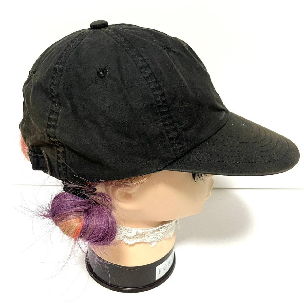 (^w^)b 日本製 坩堝 るつぼ キャップ 帽子 黒 RUTSUBO MOUSE 6PANEL CAP ワンポイント ロゴ 刺繍 カジュアル シンプル ストラップ C0297EEの画像3