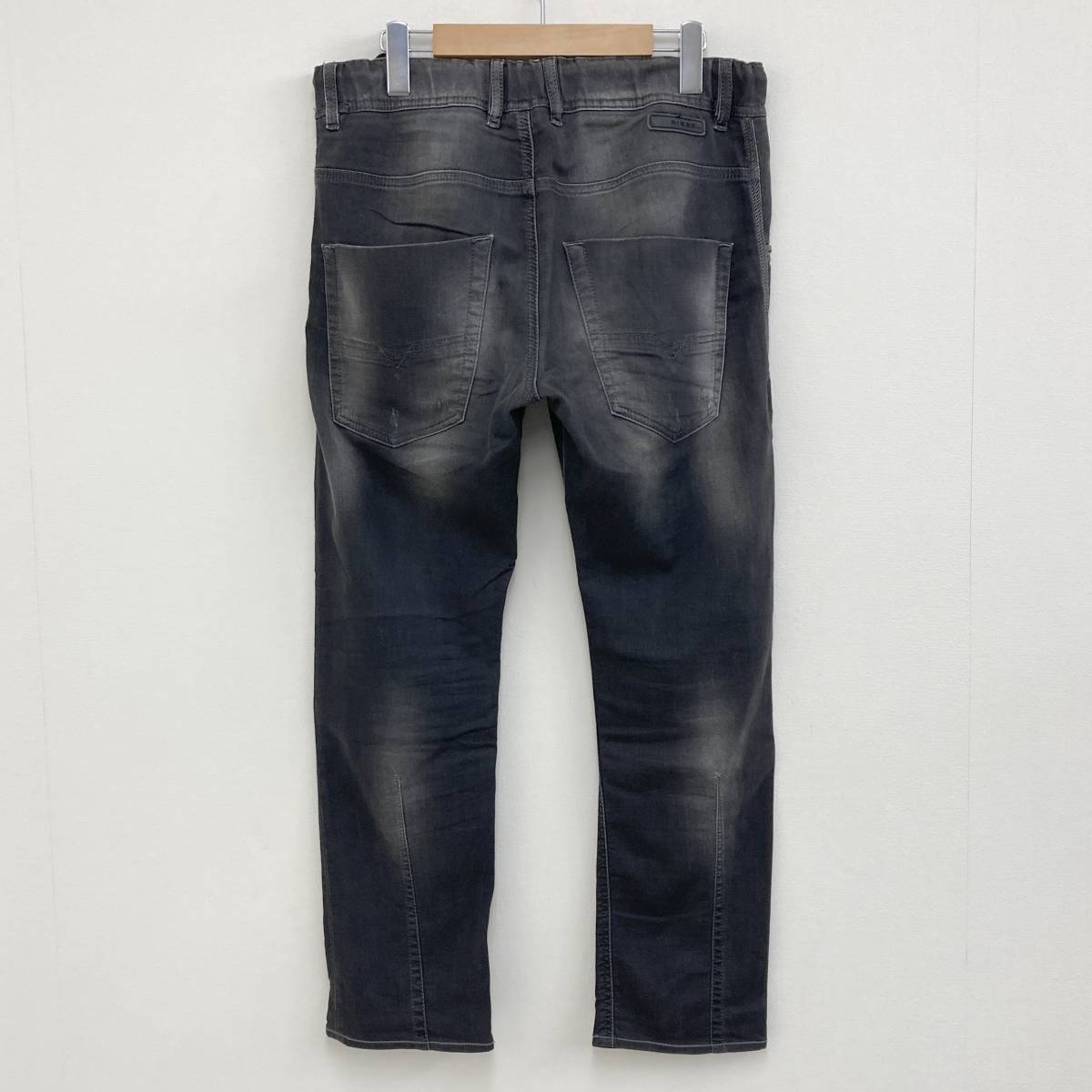 DIESEL Jogg Jeans KROOLEY-NE ダメージ加工 ジョグジーンズ グレー メンズ W30 ディーゼル ジョガーパンツ スウェットデニム 3080055_画像2