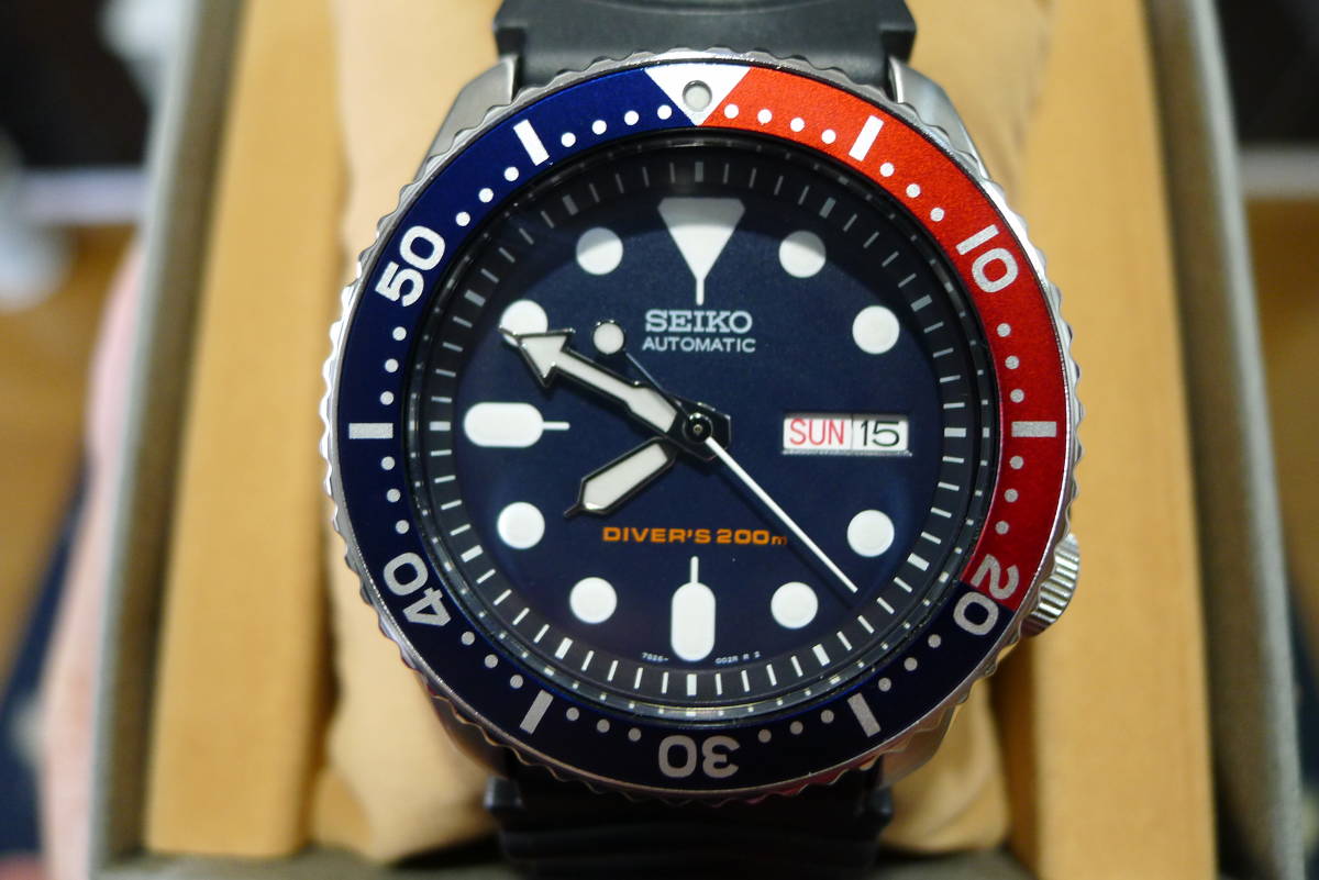 1円スタート 極上美品 廃盤 セイコー ネイビーボーイ SKX009K