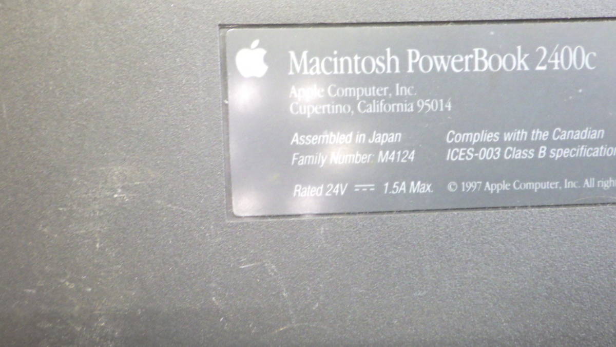 Apple Mac PowerBook 2400C　液晶前後カバー　本体カバー等　４枚セット　中古_画像6