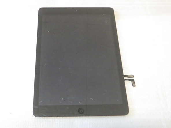 Apple ipad　Air　A1474　純正　液晶パネル　＋ フロントタッチパネル　ホームボタン付き　ブラック　中古動作品_画像1