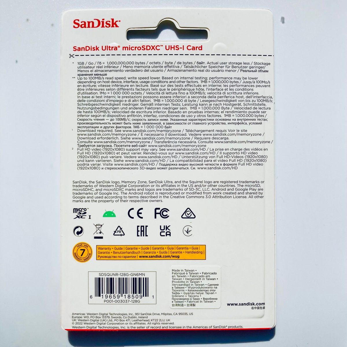 SanDisk micro SD 128GB 新品 マイクロ SD カード 1枚 100MB/秒