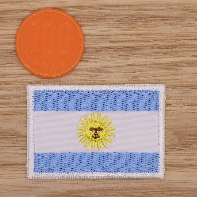 【Ｍサイズ】アイロンワッペン NO.945 アルゼンチン アルゼンチン国旗 世界の国旗【郵便定形】_Ｍサイズです。