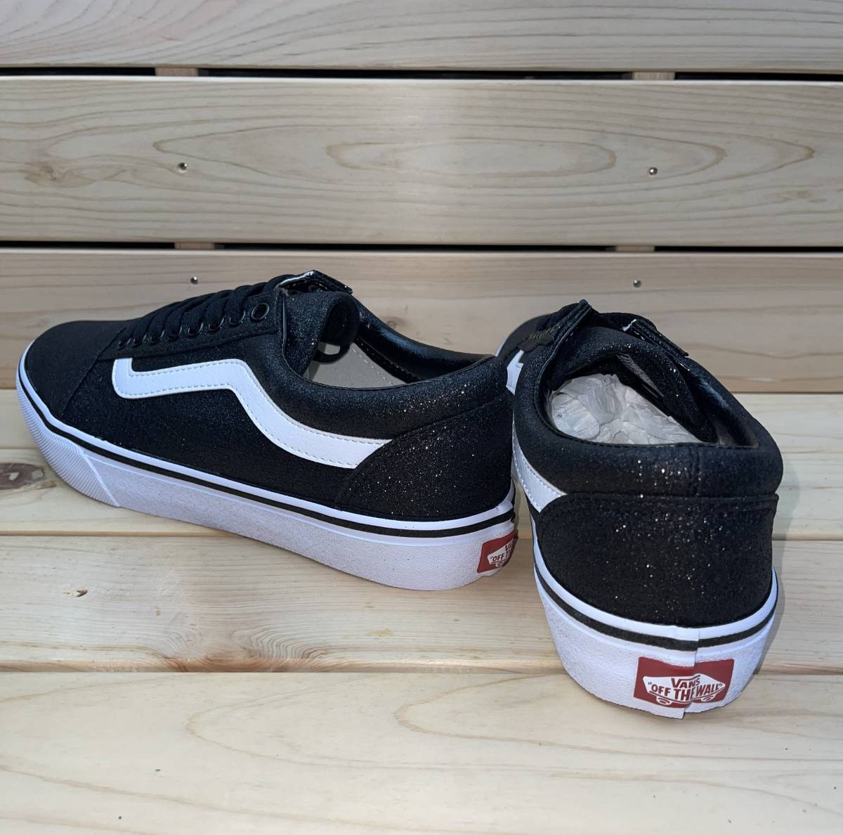 ヴァンズ 25cm オールドスクール ブラック グリッター VANS OLD SKOOL V36CF GLT メンズ スニーカー バンズ_画像3