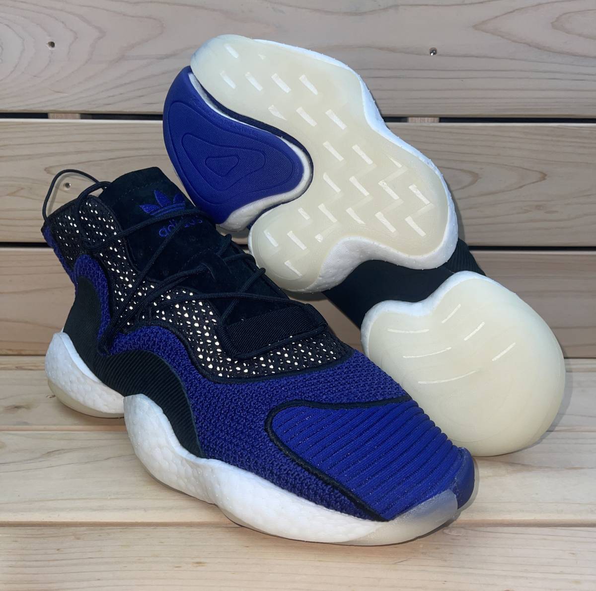 アディダス 26.5cm クレージー ブラック パープル 税込定価20900円 adidas originals CRAZY BYW LVL バスケットボールシューズ バッシュ **_画像1