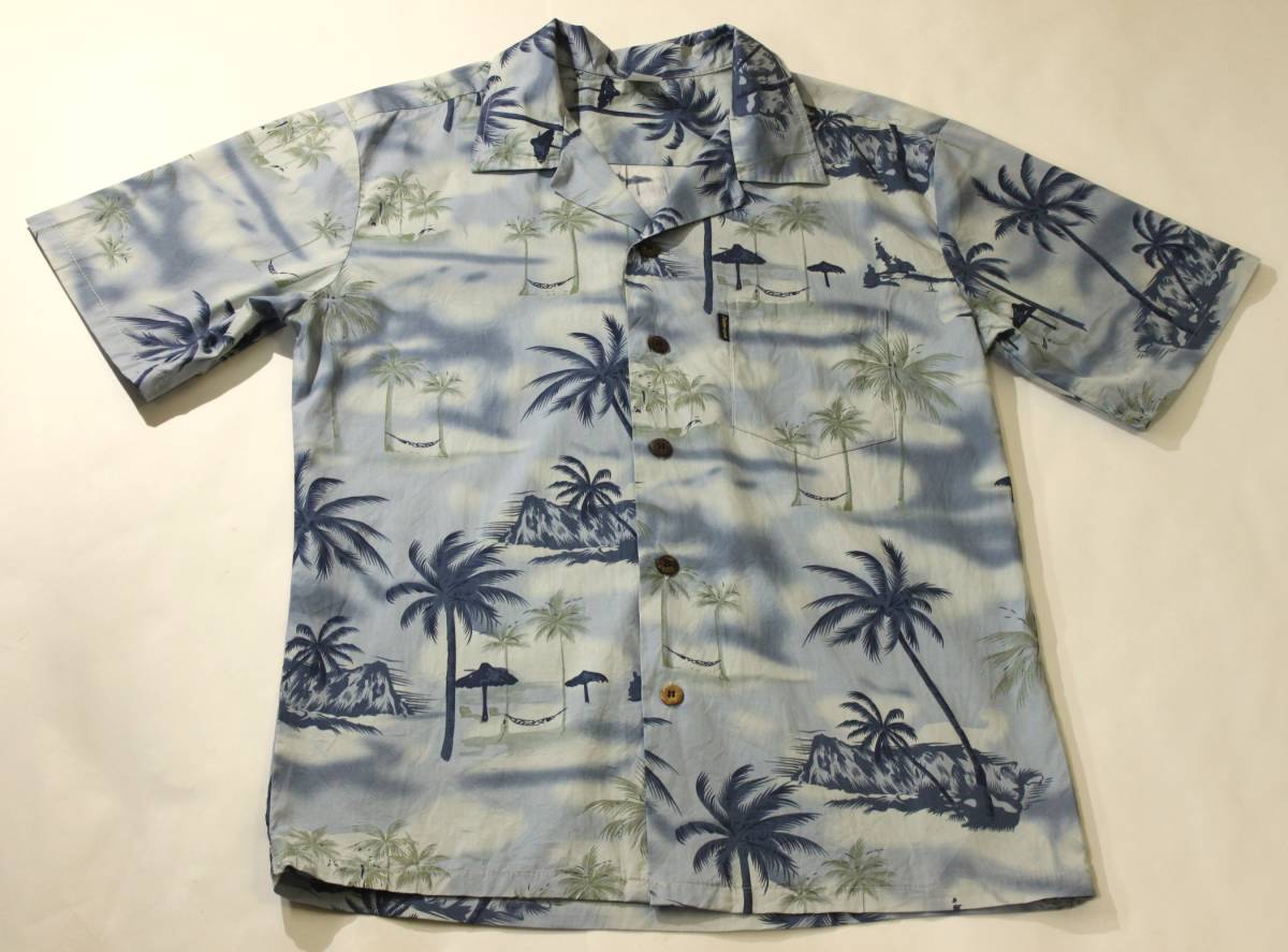 ◆Palmwave Hawaii◆半袖 コットン やしの木柄 アロハシャツ :M_画像3
