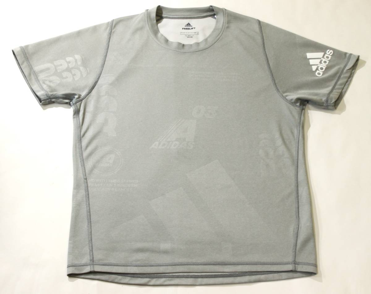 ◆adidas CLIMALITE アディダス◆DX9438 FREELIFT シャドー総柄 吸汗速乾Ｔシャツ:M_画像3