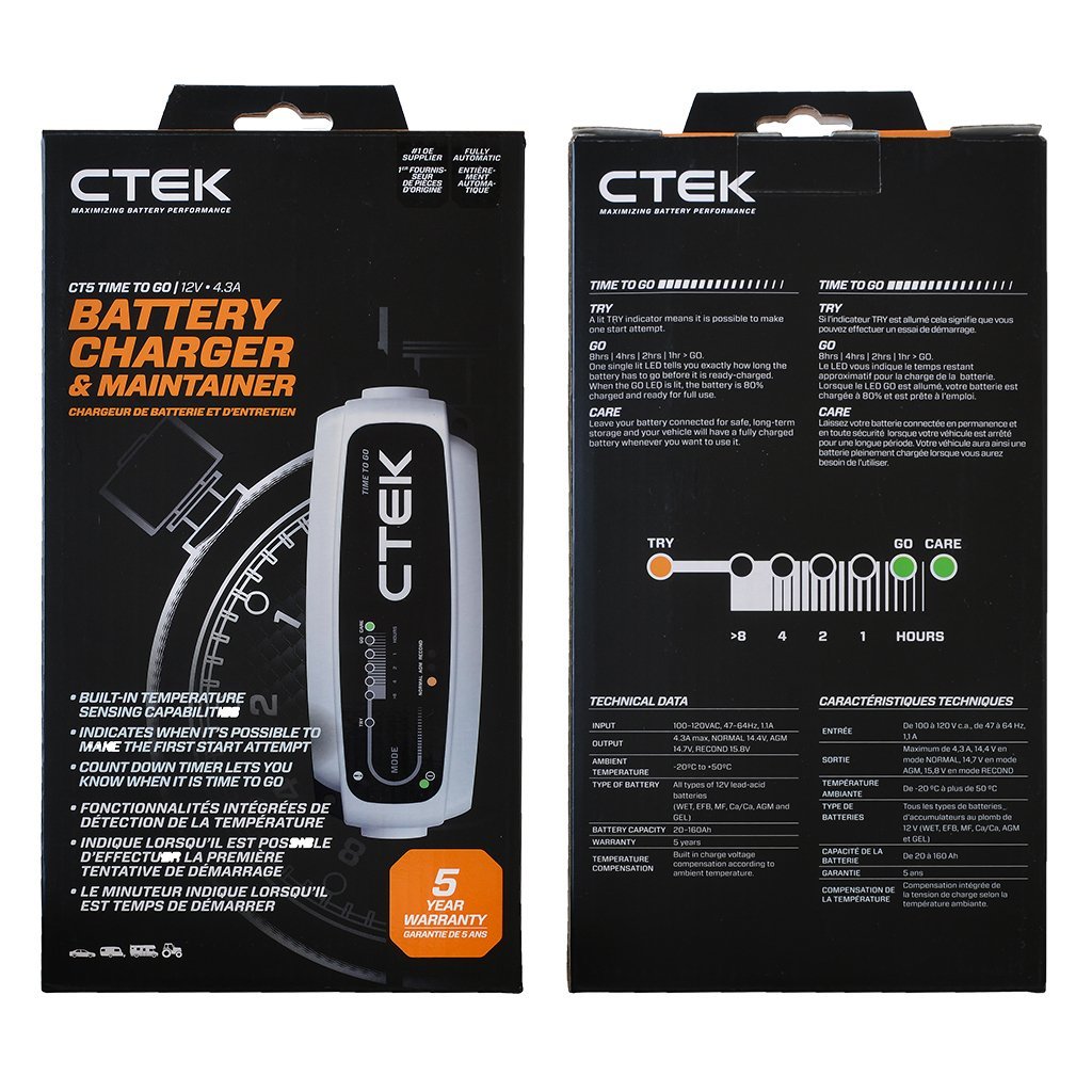 CTEK シーテック バッテリー チャージャー TIME TO GO 大幅アップデート！ 機能を刷新したニューモデル登場！ 8ステップ 4.3A 新品_画像4