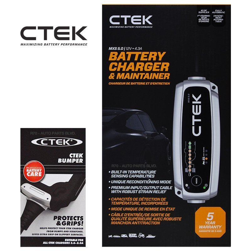CTEK シーテック バッテリー チャージャー 最新 新世代モデル MXS5.0 正規日本語説明書付 バンパーセット 8ステップ充電 新品_画像1